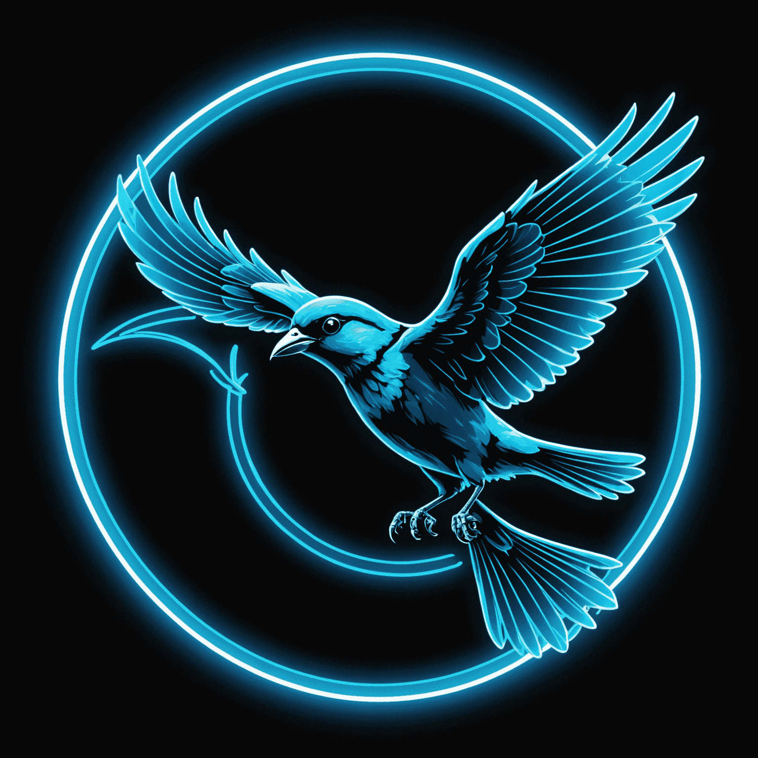 Flocklips.com logo - A stylized neon blue bird in flight with 'Flocklips' text