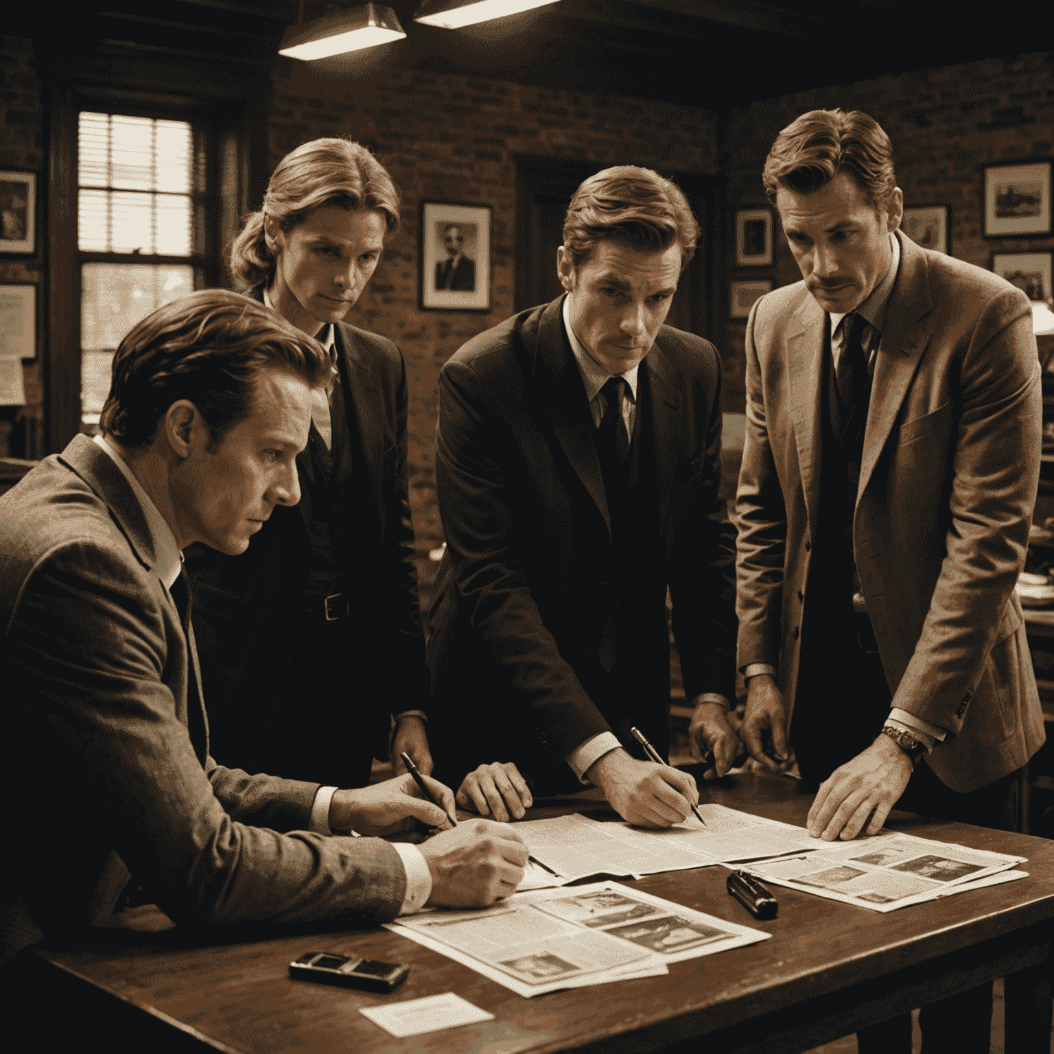 Crime drama series thumbnail showing detectives examining evidence